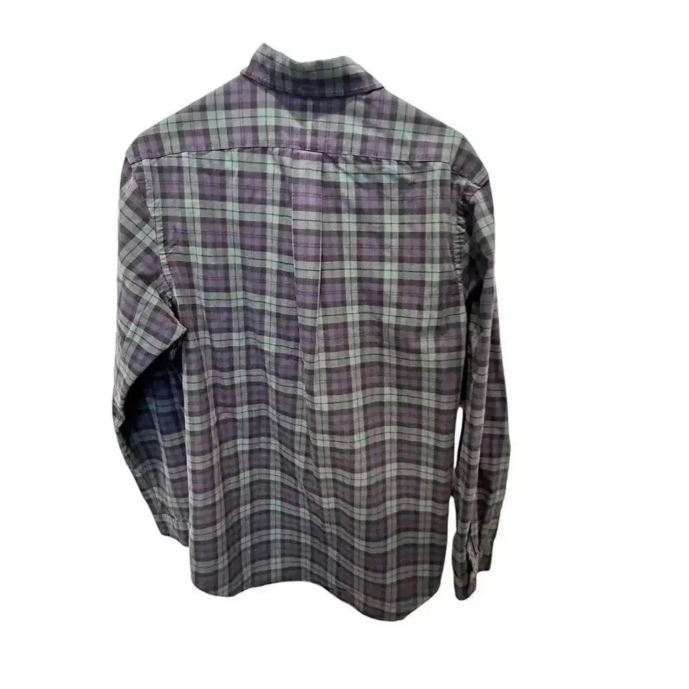 Polo Ralph Lauren green blue plaid Long Sleeve Casual Button-Down Shirt Size L